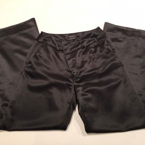 Womyn Black Satin by Day pants